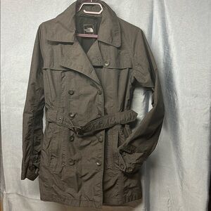 The North Face Women Rain Trench Coat DryVent Medium Size grey Jacket